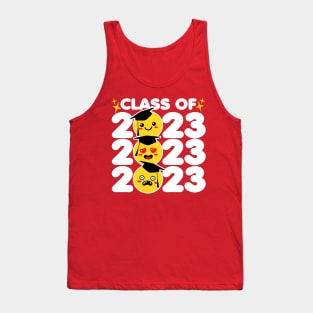 Class of 2023 Funny Kawaii Faces Tank Top